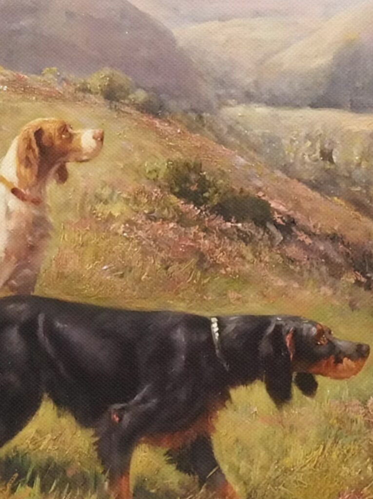 Bird dog wall art closeup