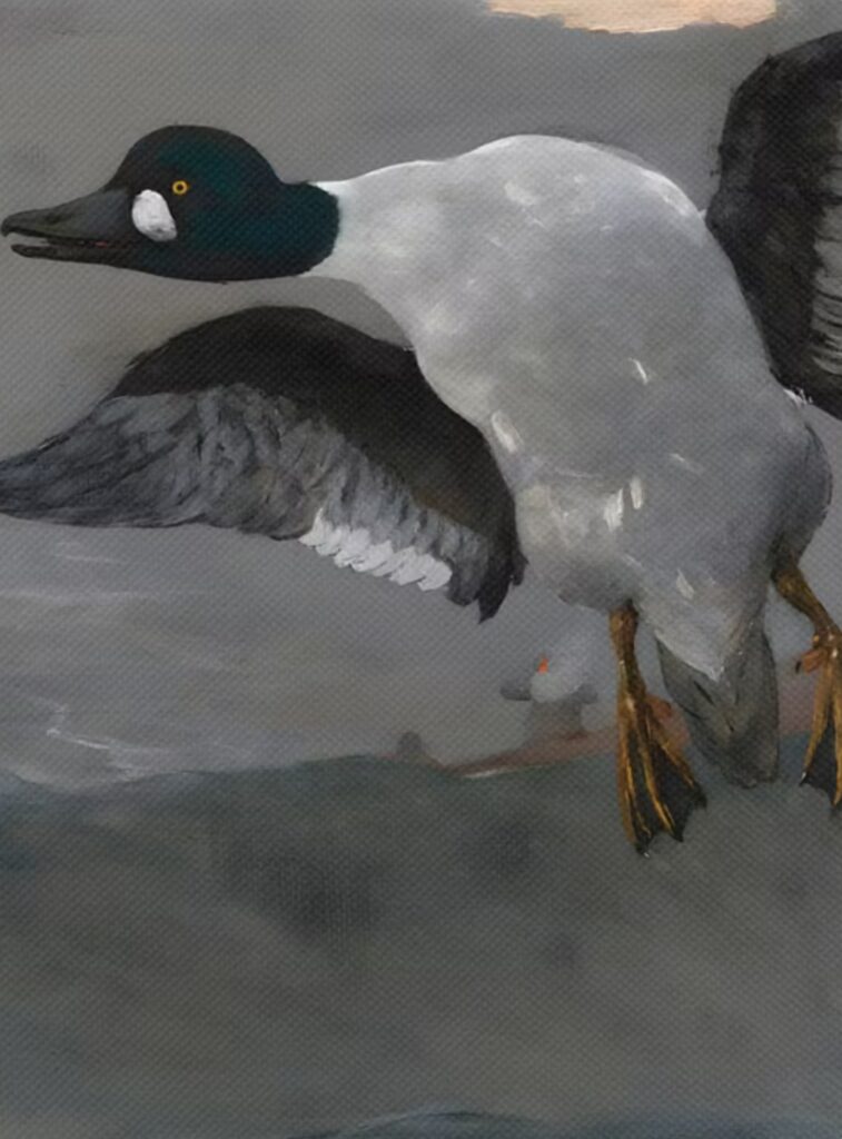 Duck hunting painting detail1