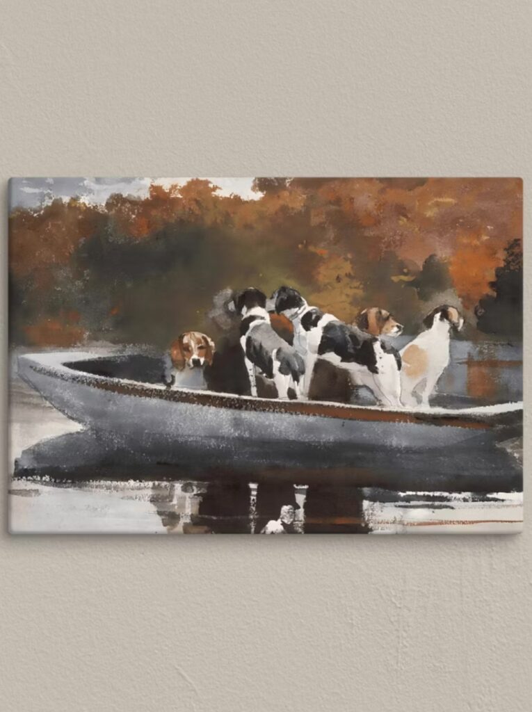 Foxhound painting hunting wall art