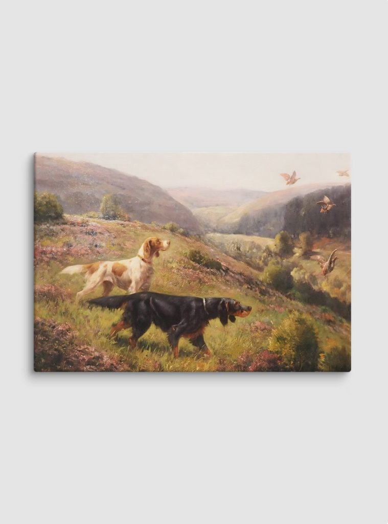 Grouse hunting artwork