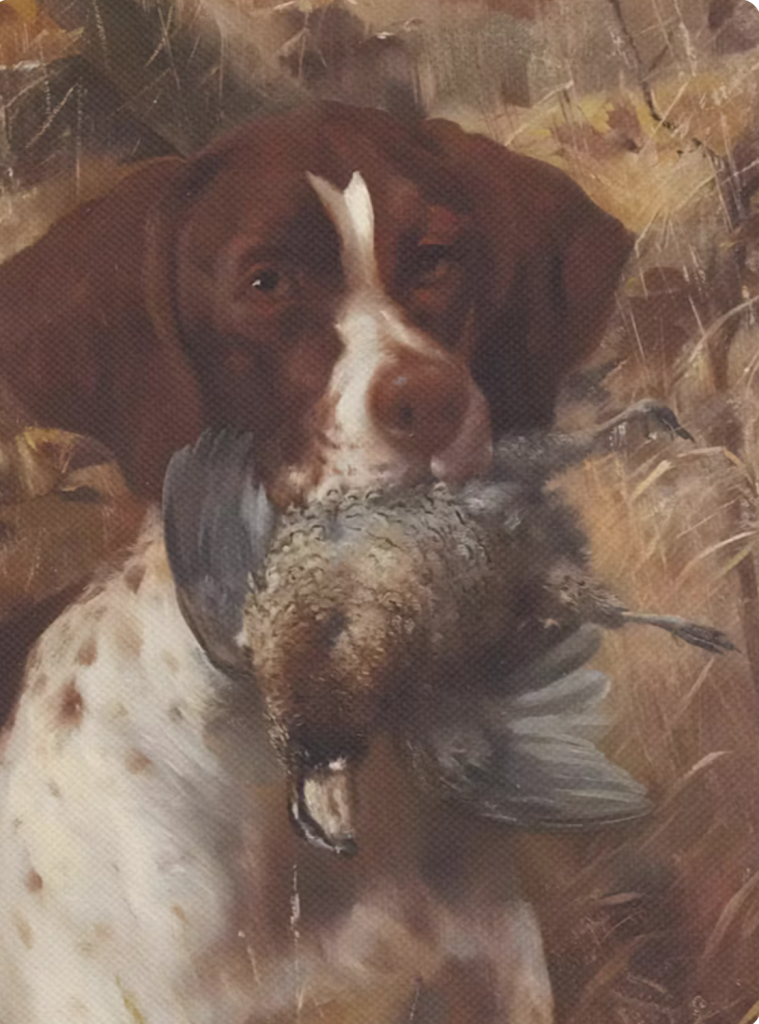 Pointer with quail detail