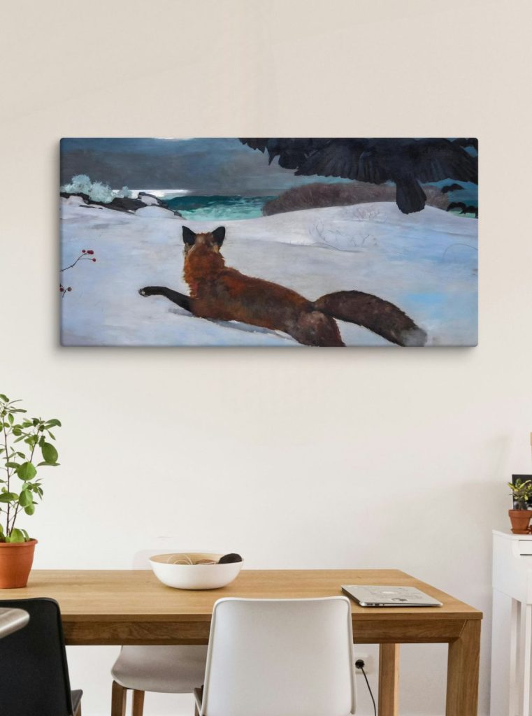 Winslow homer fox hunt antique canvas print